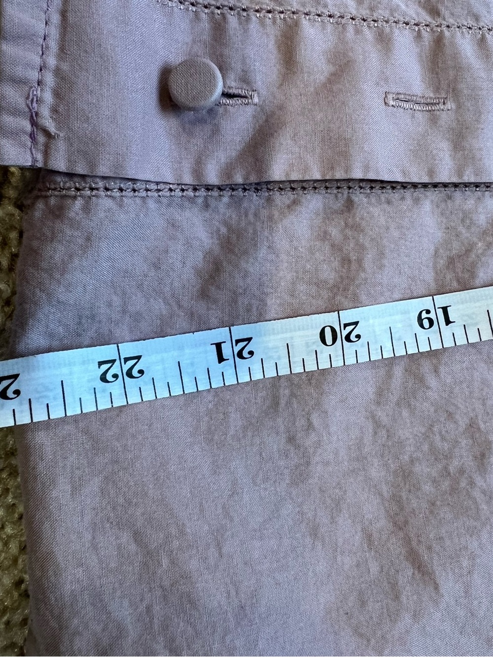 Vintage Mauve Button Front Cap Sleeve Blouse Old Money Academia Quiet Luxury - Picture 6 of 6
